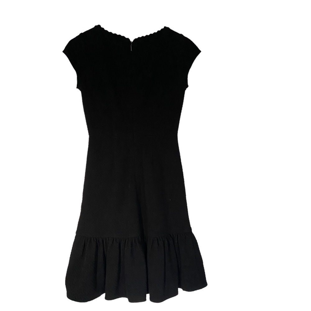 Rebecca Taylor Women's Honeycomb Stretch Texture Dress Fit & Flare Black Size 00 - Picture 8 of 13
